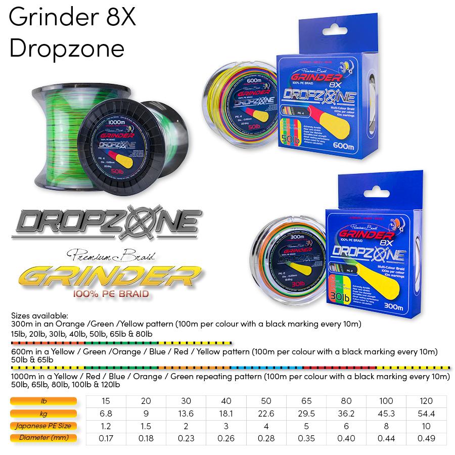 300M - Grinder DropZone 8X Multi Colour Braid