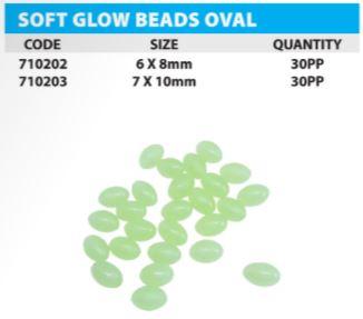 Linx Soft Glow Beads Oval (White Glow)