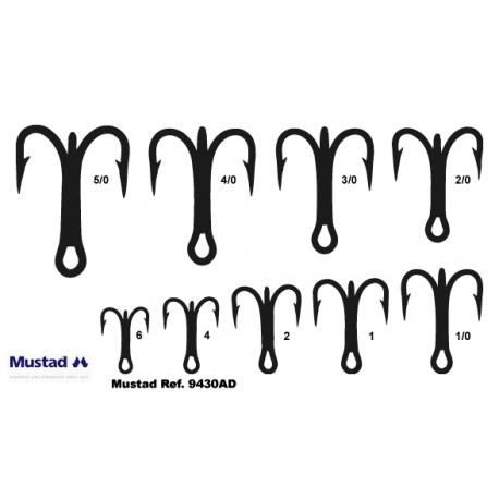 Mustad 5X Strong Treble (per hook)