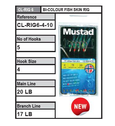 Mustad Sabiki Jigs Bi-Colour Fish Skin