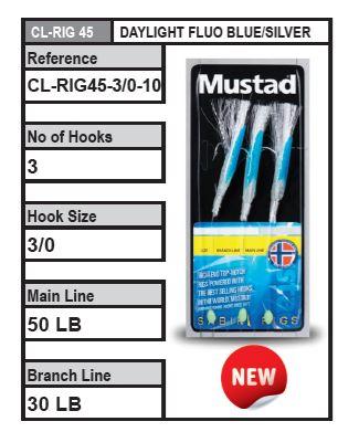 Mustad Sabiki Jigs - Daylight Blue/Silver