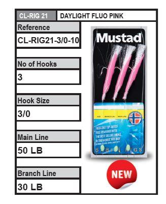 Mustad Sabiki Jigs - Daylight Fluo Pink