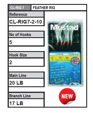 Mustad Sabiki Jigs - Feather Rig