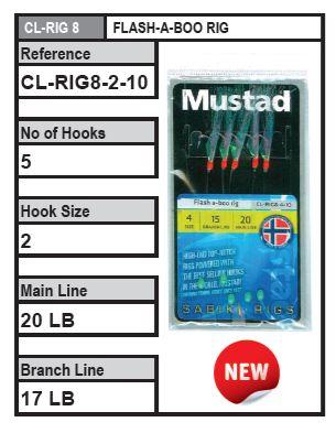 Mustad Sabiki Jigs - Flash-a-Boo Rig